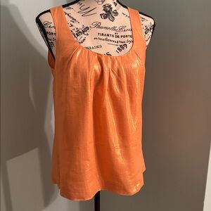 J Crew pumpkin colored shimmer top